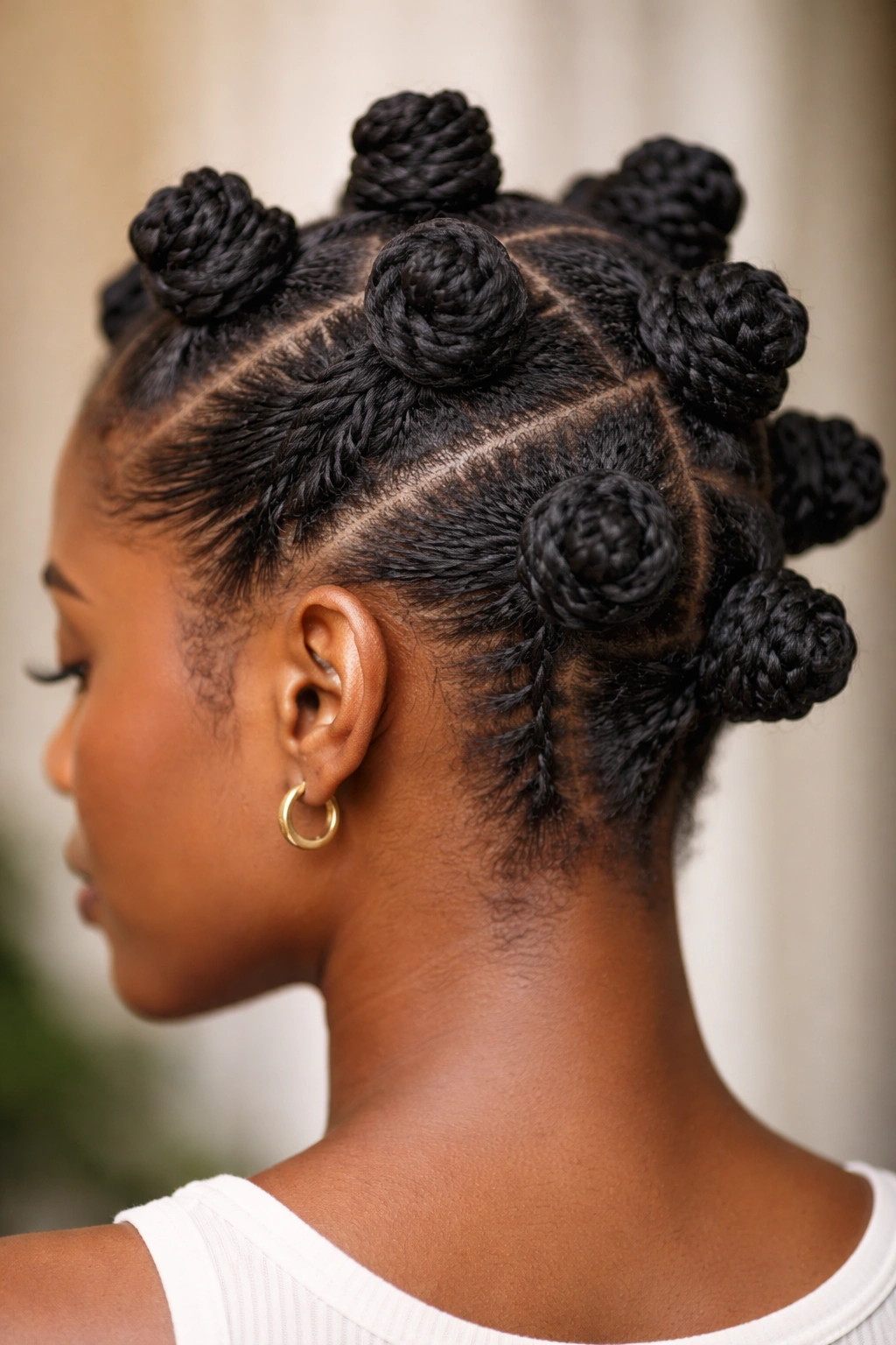 Two-strand twist knots forming rope-like texture