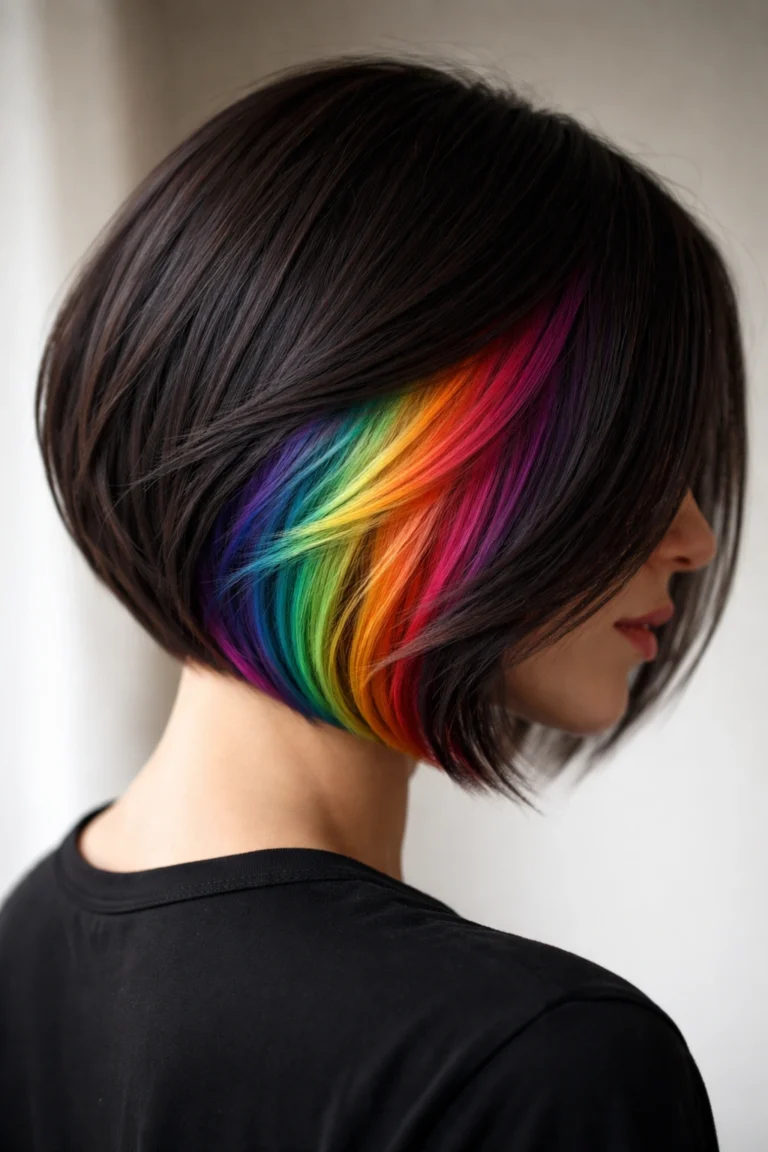 10 Rainbow Bob Cuts for Bold Color Lovers