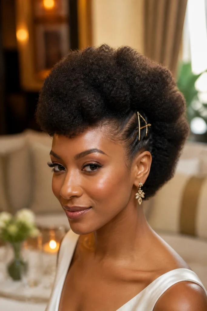 12 Afro Updos for Weddings and Date Nights